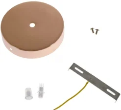Rosace simple, série métal, avec sortie centrale, cuivre, Ø12cm, H2,5cm - Creative Cables