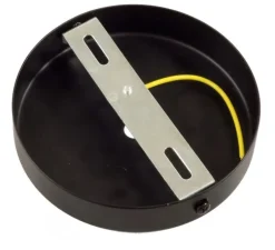 Rosace simple, série métal, avec sortie centrale, noir, Ø12cm, H17,5cm - Creative Cables