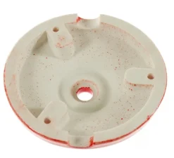 Rosace simple, série porcelaine, rouge, avec sortie centrale, Ø10,5cm, H3cm - Creative Cables