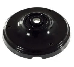 Rosace simple, série porcelaine, noir, avec sortie centrale, Ø10,5cm, H3cm - Creative Cables