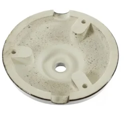 Rosace simple, série porcelaine, noir, avec sortie centrale, Ø10,5cm, H3cm - Creative Cables