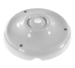Rosace simple, série porcelaine, blanc, avec sortie centrale, Ø10,5cm, H3cm - Creative Cables