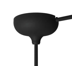 Rosace simple, série silicone, noir, avec sortie centrale et latérale, Ø8,8cm, H4,65cm - Creative Cables