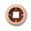 Interrupteur|Prise*Fontini Socle, Garby, Simple, Hêtre naturel, Interrupteur et Prise, L10cm, H10cm -