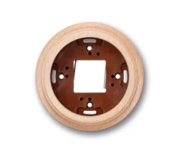 Interrupteur|Prise*Fontini Socle, Garby, Simple, Hêtre naturel, Interrupteur et Prise, L10cm, H10cm -