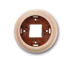 Interrupteur|Prise*Fontini Socle, Garby, Simple, Hêtre sans vernis, Interrupteur et Prise, L10cm, H10cm -