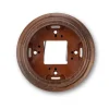 Socle, Garby, Simple, Hêtre vieilli, Interrupteur et prise, L10cm, H3cm - Fontini