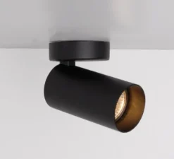 Spot, Ablette, noir, simple, Ø5,5cm, H12,5cm - Zangra