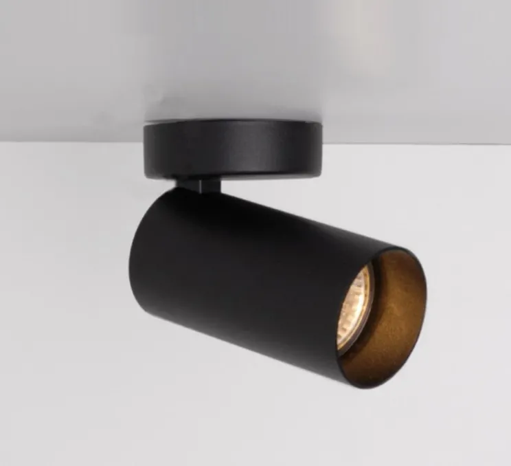 Spot, Ablette, noir, simple, Ø5,5cm, H12,5cm - Zangra