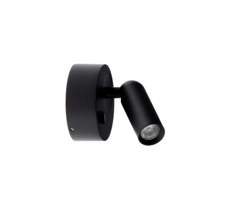 Spot, Benny, avec interrupteur, noir mat, LED, 3000K, 150 lm, L7cm, H7cm - Nexel