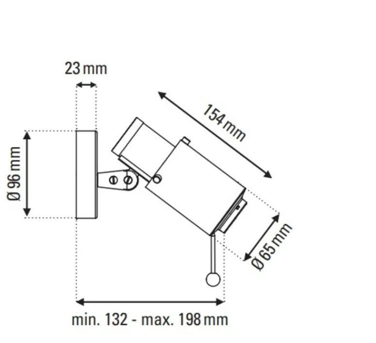 Plafonnier & Spot|Applique*DCW éditions Paris Spot, Biny LED, noir et or, sans interrupteur, dim, 2700K, 450lm, L6,5cm, H15,4cm - base noir, lens or