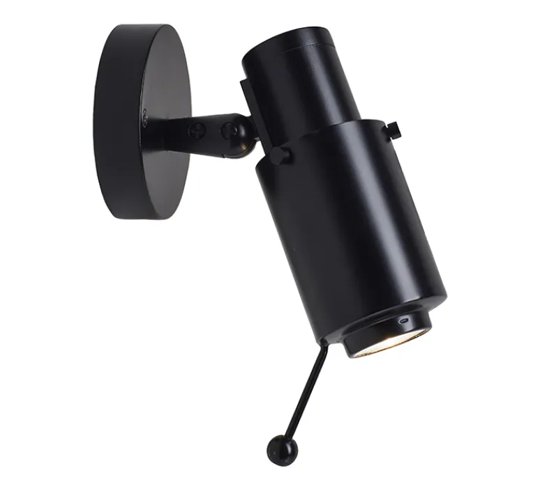 Plafonnier & Spot|Applique*DCW éditions Paris Spot, Biny LED, , sans interrupteur, 2700K, 450lm, L6,5cm, H15,4cm - noir