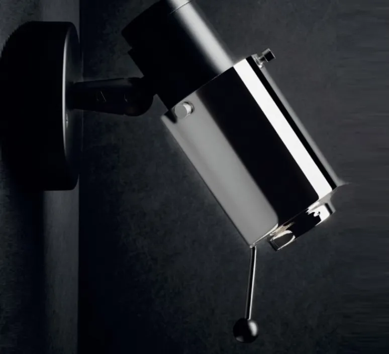 Plafonnier & Spot|Applique*DCW éditions Paris Spot, Biny spot LED, noir et argent, avec interrupteur, 2700k, L6,5cm, H15,4cm - Dcw editions noir, argent