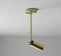 Plafonnier & Spot|Applique*CVL Spot, Calée XL, satiné, graphite satiné, LED, 2700k, 700lm, L11cm, H25cm - laiton