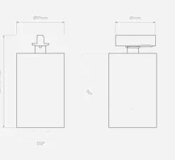 Plafonnier & Spot*Astro Spot, Can 100 Track, , LED, dim, 3000K, 2048 lm, Ø9,7cm, H20,7cm - blanc