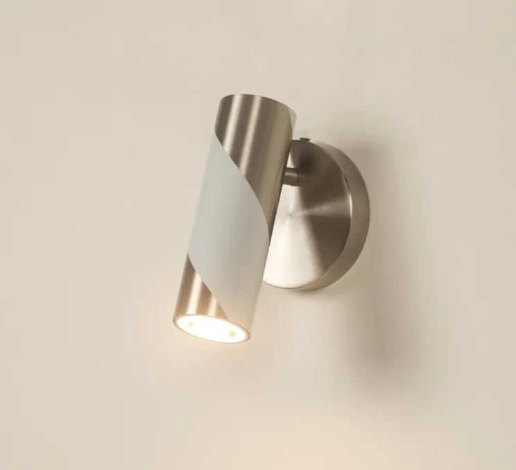 Spot, Candy, nickel satiné, LED, dim, 2700K, 630 lm, L5,2cm, H15,5cm - CVL