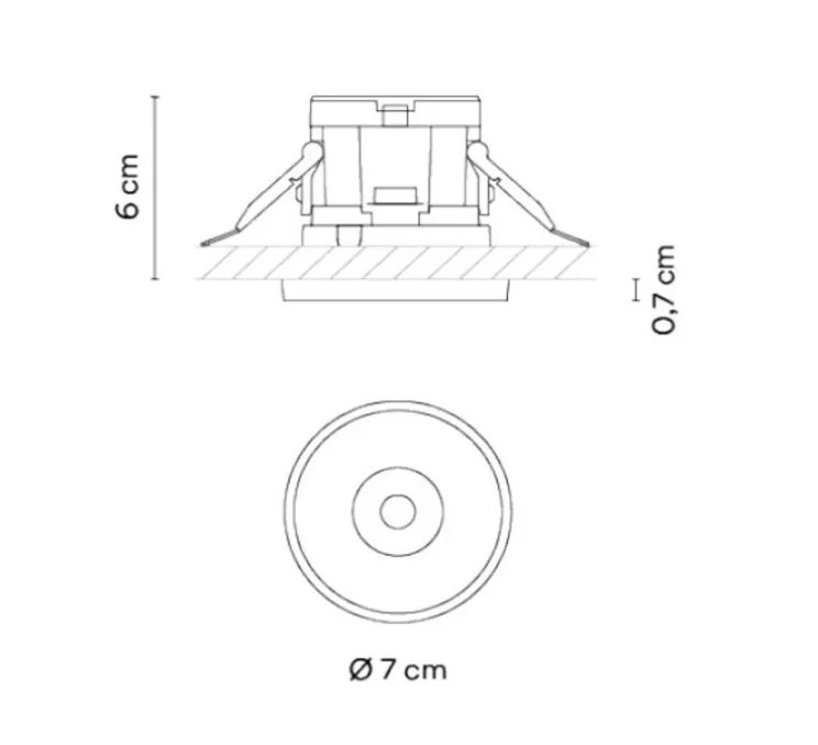 Spot, Circle 3303, terracotta, LED, 3000K, 607 lm, Ø7cm, H6cm - Vibia
