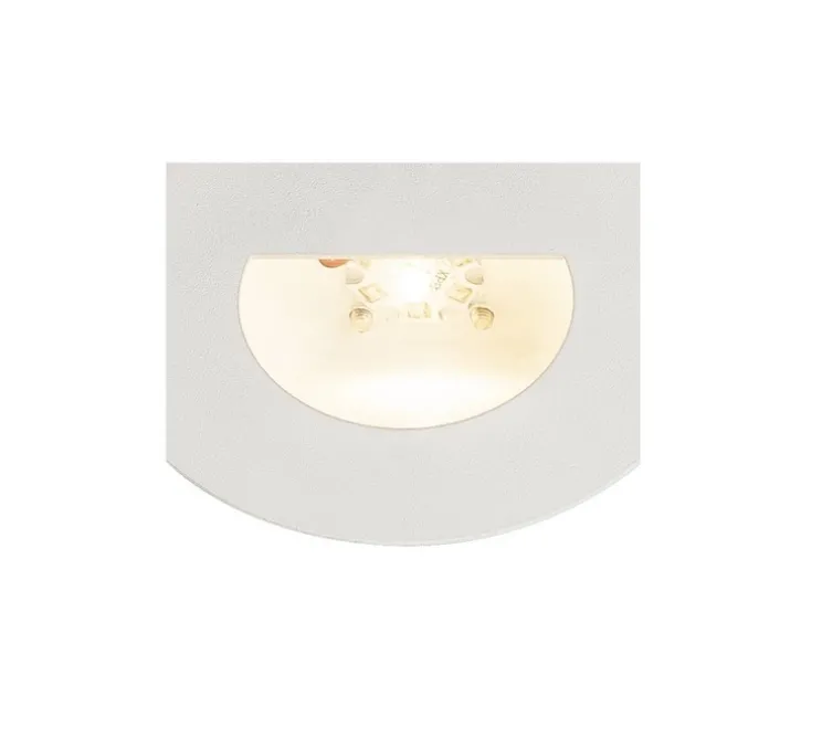 Spot de marche encastrable, Woro WL, blanc, LED, 3000K, 50 lm, Ø8cm, H2,9cm - SLV