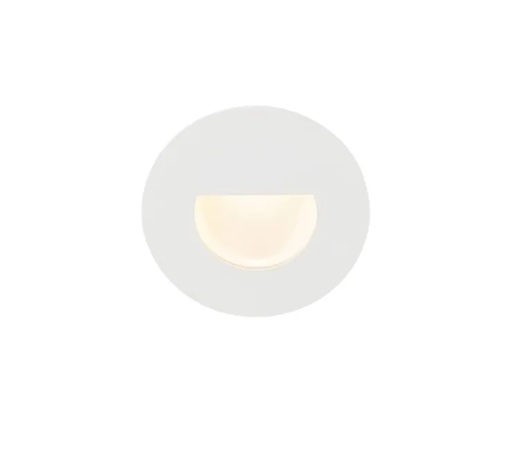 Spot de marche encastrable, Woro WL, blanc, LED, 3000K, 50 lm, Ø8cm, H2,9cm - SLV