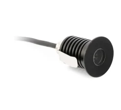 Spot de sol encastrable, Grund 37, noir, IP67, LED, 3000K, 110 lm, Ø3,7cm, H9,5cm - Faro