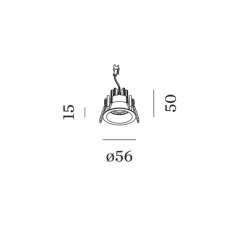 Plafonnier & Spot*Wever&Ducré Spot, Deep Bijou 1.0, , LED, 2700K, 335lm, Ø5,6cm, H5,0cm - blanc