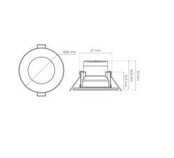 Spot, Delta S, blanc, IP65, LED, dim, 2700-4000K, 600 lm, Ø8,6cm, H5,2cm - Solum