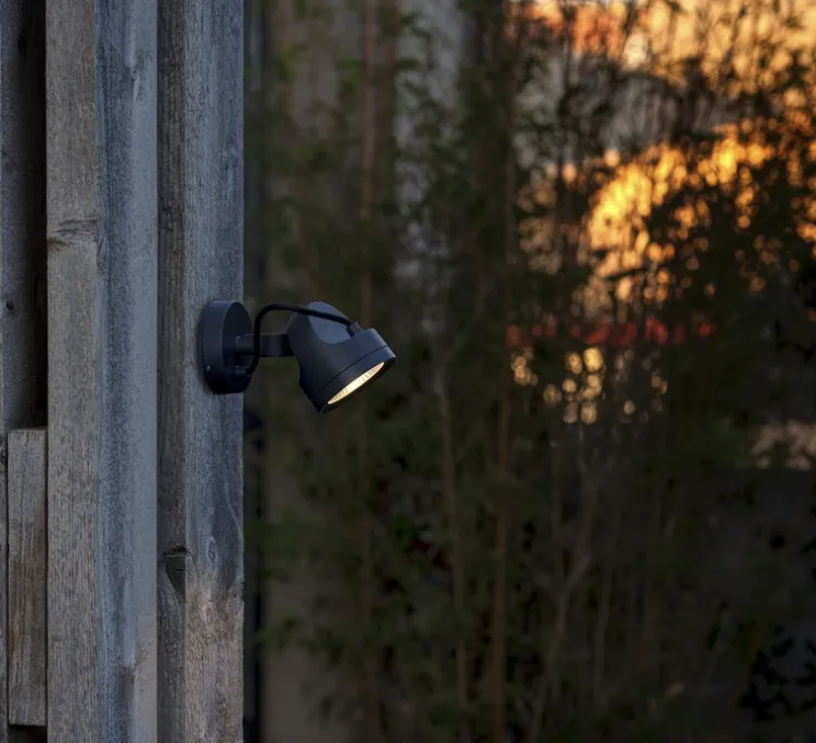 Spot d'extérieur, Alfa, noir, LED, Ø11cm - FARO