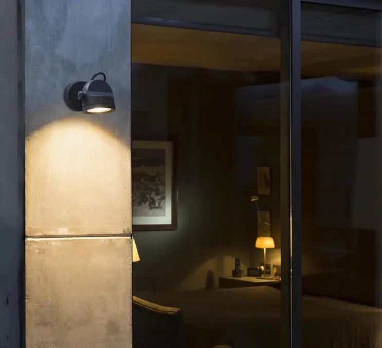 Spot d'extérieur, Alfa, noir, LED, Ø11cm - FARO