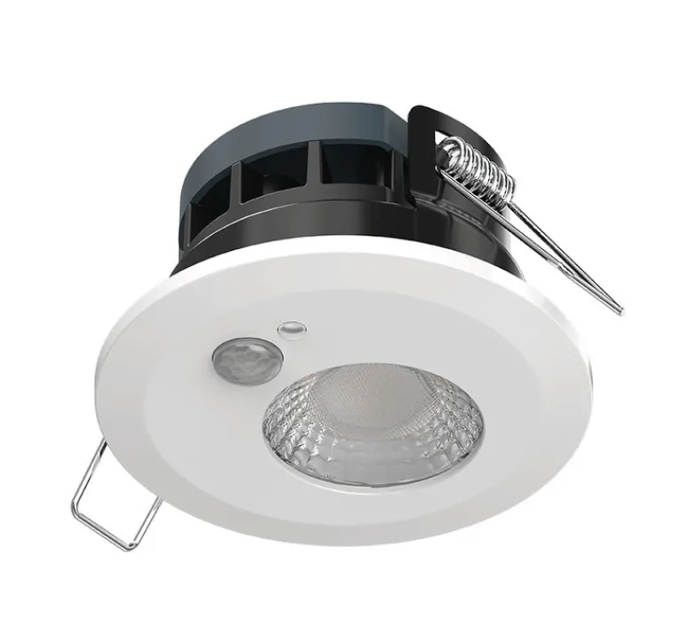 Plafonnier & Spot*Solum Spot détecteur, Draco pro, , IP65, LED, 3000K ou 4000k, 655-710lm, Ø6,75cm, H5,26cm - Blanc