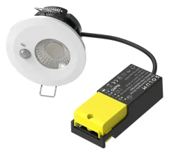 Plafonnier & Spot*Solum Spot détecteur, Draco pro, , IP65, LED, 3000K ou 4000k, 655-710lm, Ø6,75cm, H5,26cm - Blanc