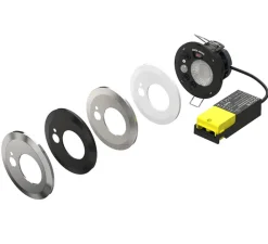 Plafonnier & Spot*Solum Spot détecteur, Draco pro, , IP65, LED, 3000K ou 4000k, 655-710lm, Ø6,75cm, H5,26cm - Blanc