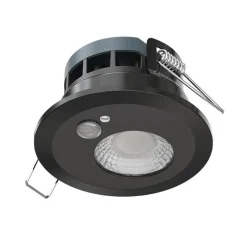 Spot détecteur, Draco pro, noir, IP65, LED, 3000K ou 4000K, 655-710lm, Ø6,75cm, H5,26cm - Solum