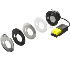 Spot détecteur, Draco pro, noir, IP65, LED, 3000K ou 4000K, 655-710lm, Ø6,75cm, H5,26cm - Solum