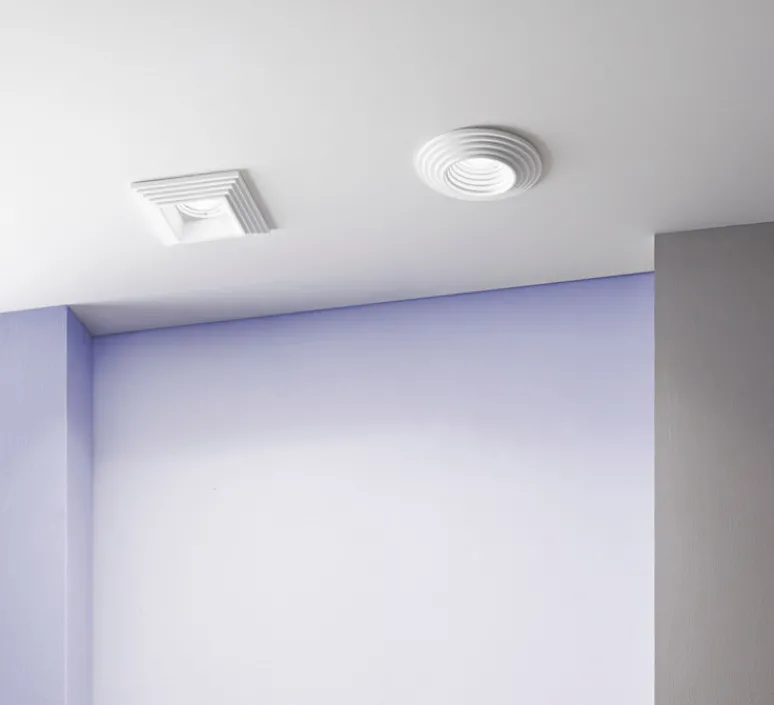 Plafonnier & Spot*Nedgis Spot en saillie, Vertbois, prêt à peindre, France-Angèle R1, , Ø11,5cm, H4,9cm - blanc