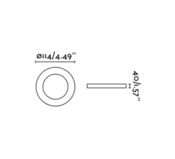 Plafonnier & Spot*Faro Spot encastrable, Argón R, , Ø11,4cm, H4cm - blanc