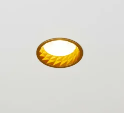 Plafonnier & Spot*DARK Spot encastrable, Atsji, , IP44, LED, dim, 2700k, 1000 lm, Ø9,2cm, H7,5cm - laiton