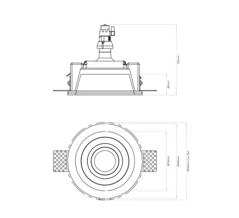 Plafonnier & Spot*Astro Spot encastrable, o Round Adjustable, , Ø11,5cm, P13,6cm - blanc