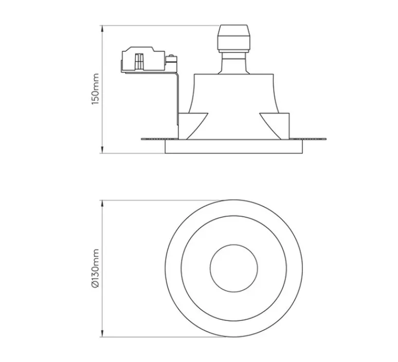 Plafonnier & Spot*Astro Spot encastrable, o Round Fixed, , Ø13cm, P15cm - blanc