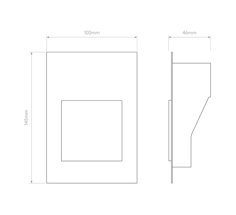 Plafonnier & Spot*Astro Spot encastrable, Borgo Trimless 65, , LED, 3000K, 80lm, L10cm, H14,5cm - blanc mat