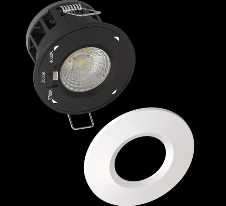 Spot encastrable, Canis, blanc, IP65, LED, dim, 2700-4000K, 750-850 lm, Ø8,2cm, H6,2cm - Solum