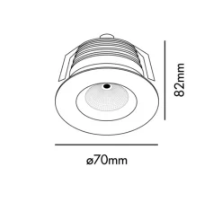 Plafonnier & Spot*Faro Spot encastrable, Clear, , IP65, 3000K, Ø7cm, H8,2cm - blanc