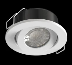 Plafonnier & Spot*Solum Spot encastrable, Coma, , collerette ronde et carrée, IP65, LED, dim, 2700-4000K, 635-725 lm, Ø8,95cm, H4,1cm - blanc