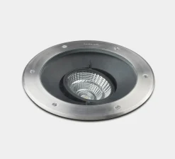 Plafonnier & Spot*LEDS C4 Spot encastrable de sol, Gea Cob, , IP65-67, LED, dim, 3000K, 3681 lm, Ø30cm, H17,7cm - acier inoxydable