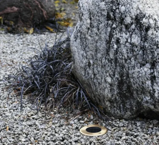 Spot encastrable de sol, Gramos Round, laiton brossé, IP 65, Ø10,5cm, P11,2cm - Astro