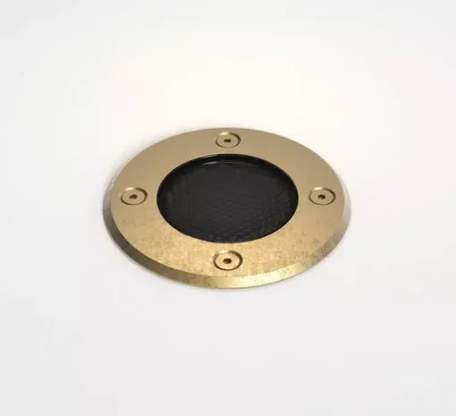 Spot encastrable de sol, Gramos Round, laiton brossé, IP 65, Ø10,5cm, P11,2cm - Astro