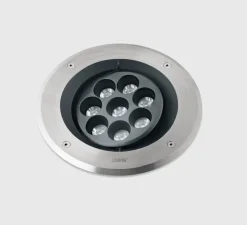 Spot encastrable de sol, Gea Power LED Pro, acier inoxydable, IP67, LED, 4000K, 1633 lm, Ø22,3cm, H17,7cm - LEDS C4