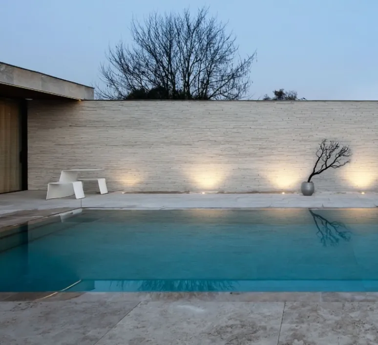 Plafonnier & Spot*Wever&Ducré Spot encastrable de sol, Map Asym 1.2, , IP67, LED, dim, 3000K, 730 lm, Ø12cm, H11,3cm - acier inoxydable