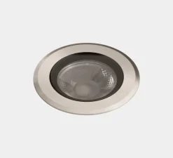 Spot encastrable de sol, Max Big Round Trim, acier inoxydable, IP66-67, LED, dim, 2700K, 1902 lm, Ø11cm, H7,8cm - LEDS C4