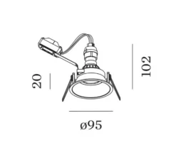 Plafonnier & Spot*Wever&Ducré Spot encastrable, Deep 1.0 PAR16 wire spring, , IP44, Ø9,5cm, H10,2cm - noir