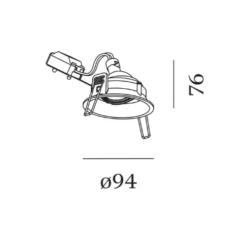 Spot encastrable, DEEP ADJUST 1.0 MR16, blanc , L9,4cm, H7,6cm, P9,4cm -Wever&Ducré